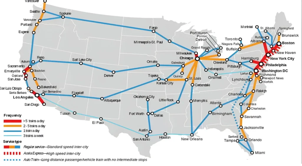 Hutchinson Amtrak Station and Route Map