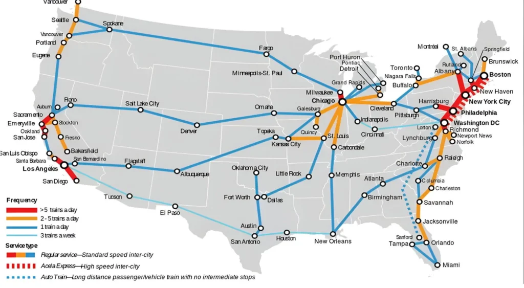 La Crosse Amtrak Station and Route Map