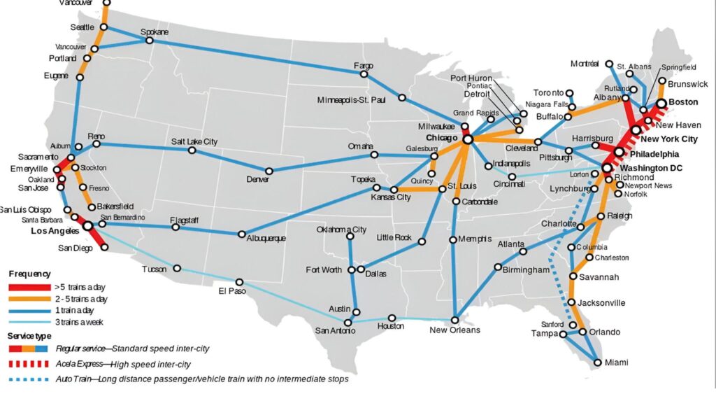 Martinez Amtrak Station and Route Map