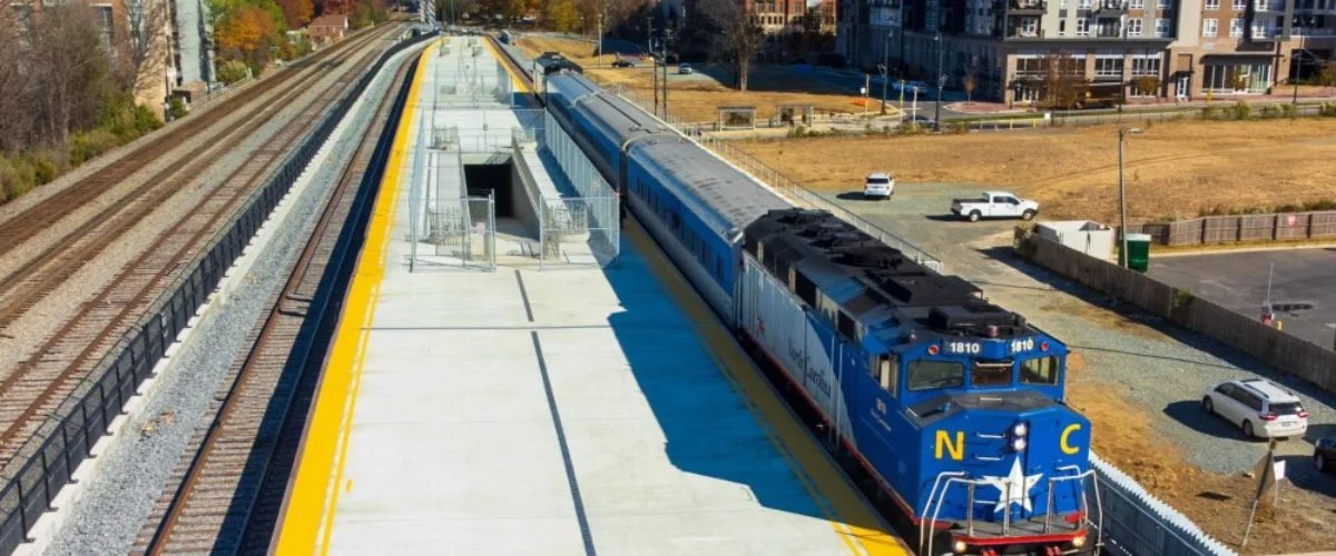 Amtrak Station near Charlotte-Monroe Executive Airport (EQY)