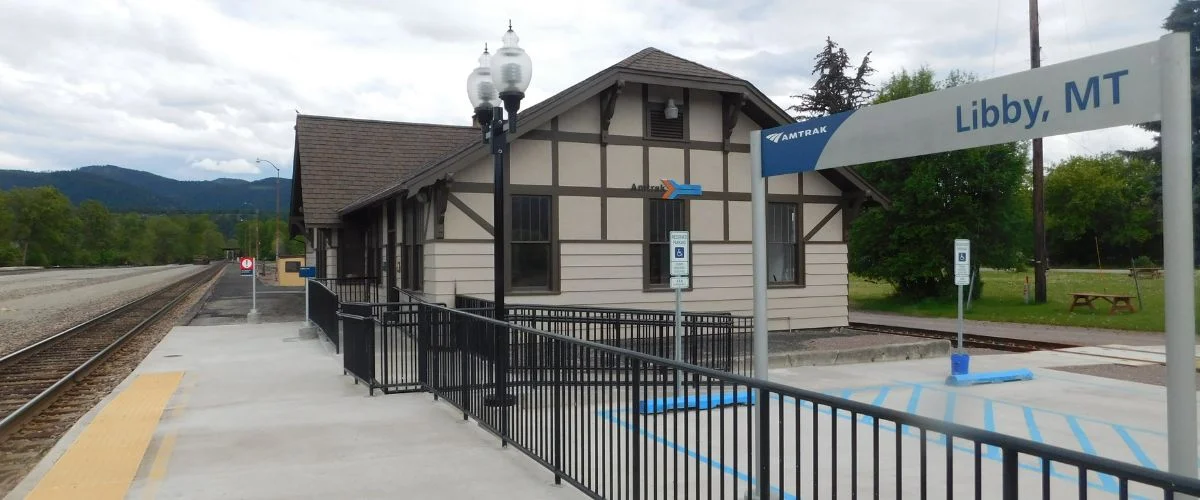Amtrak Station near Thompson Falls Airport (THM)